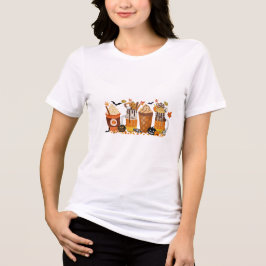 Camiseta Triblenda Bebidas de Halloween con especias de calabaza