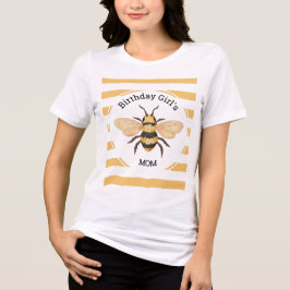 Camiseta Triblenda Bee Birthday Girl's Mom Party