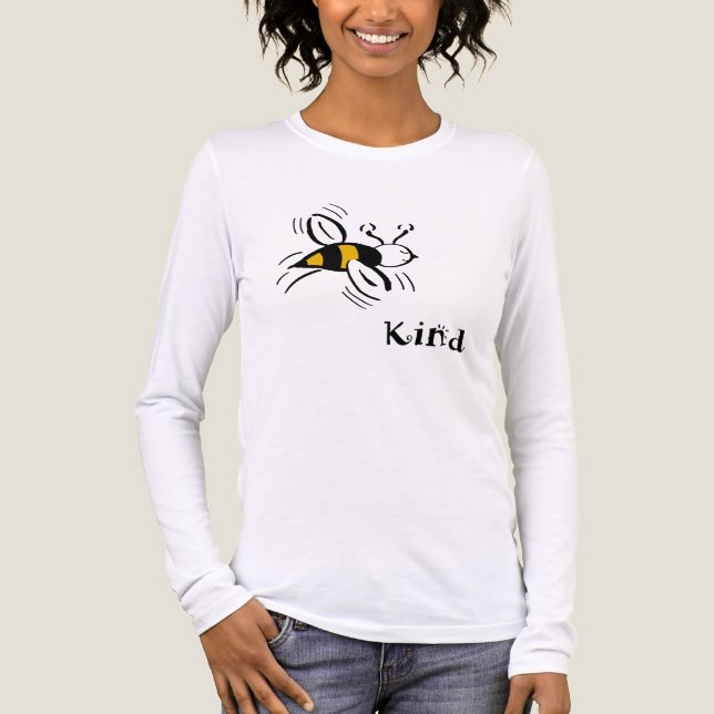 Camiseta Triblenda Bee Kind por los diseños de Cussdum (Anverso)