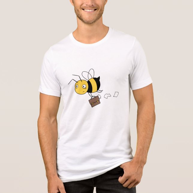 Camiseta Triblenda Beezness Bee, Cansada, Maletín de Abejas Estresada (Anverso)