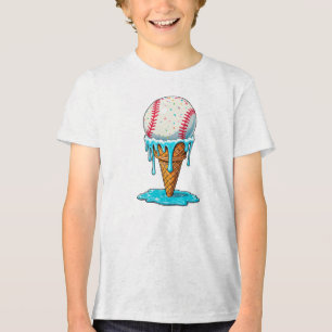 Camiseta Triblenda Béisbol Home Plate Ice Cream Drin Diversión Deport