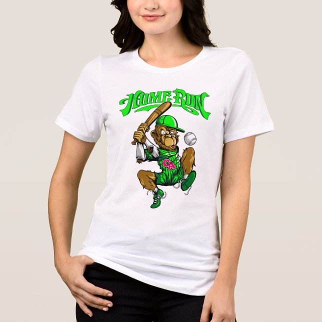 Camiseta Triblenda Béisbol Home Run Monkey (Anverso)