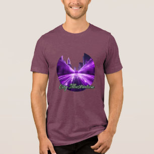 Camiseta Triblenda Bella+Canvas Traglomeración triple T-Shirt, Sólido