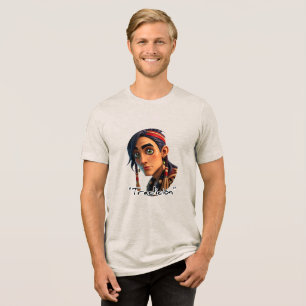 Camiseta Triblenda Bella+Canvas Traglomeración triple T-Shirt, Sólido