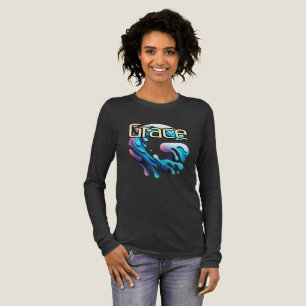 Camiseta Triblenda Bella+Canvas Trúlpica de manga larga de mezcla, Bl