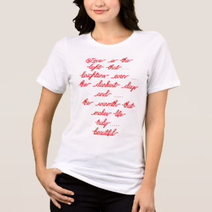 Camiseta Triblenda Bella de San Valentín + Tee Tri-Blend femenino de 