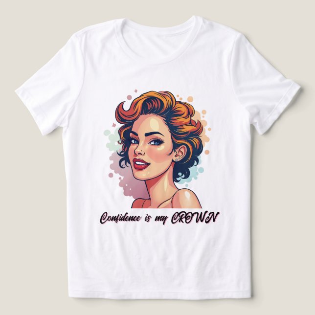 Camiseta Triblenda Belleza audaz - Arte retro vibrante (Diseño delantero )
