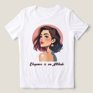 Camiseta Triblenda Belleza elegante con albaranes de Moda