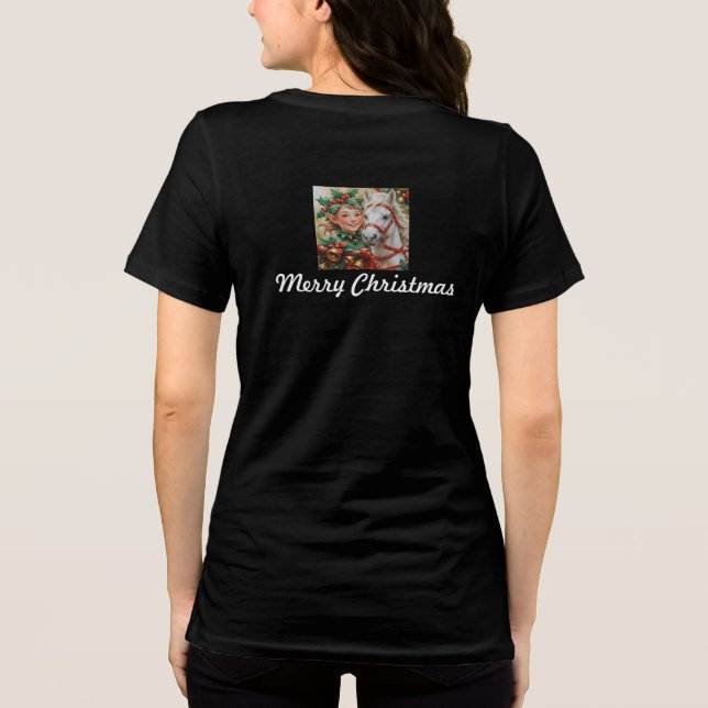 Camiseta Triblenda Bells Holly and Horse Christmas Elf (Reverso )