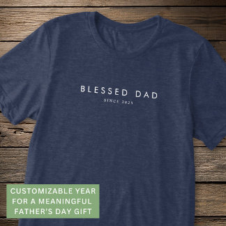 Camiseta Triblenda Bendito Padre Día del Padre Moderno Año Personaliz