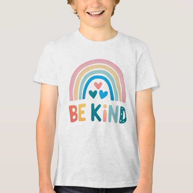 Camiseta Triblenda Benignidad colorida arcoiris (Anverso)