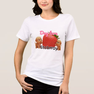 Camiseta Triblenda "Berry Paws: Perro Love & Strawberry Design"