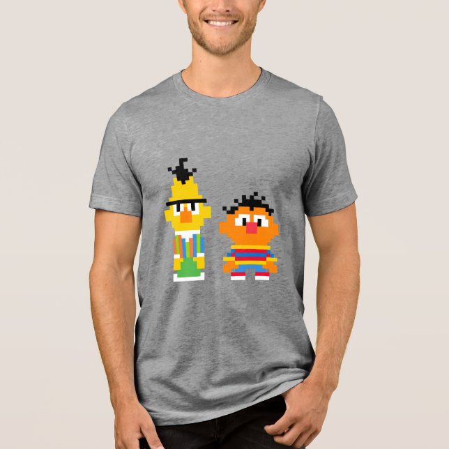 Camiseta Triblenda Bert y Ernie Pixel Art