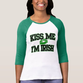 Camiseta Triblenda Bésame soy irlandés, la camiseta del Día de los Si