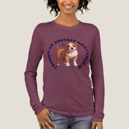 Camiseta Triblenda Besé a un cachorro American Staffy