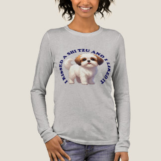 Camiseta Triblenda Besé a un cachorro de Shi Tzu Terrier