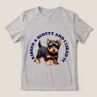 Camiseta Triblenda Besé a un cachorro de terrier escocés