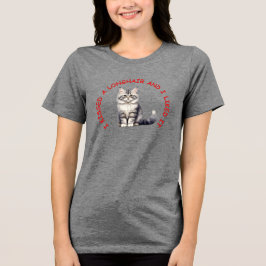 Camiseta Triblenda Besé a un gato británico de pelo largo