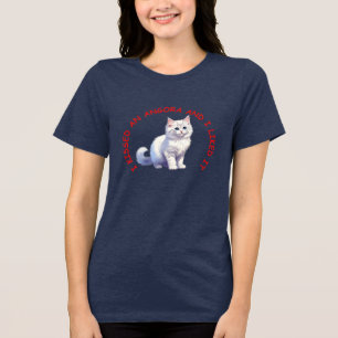 Camiseta Triblenda Besé un gato de Angora
