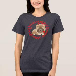 Camiseta Triblenda Besos babosos, chow chow, 