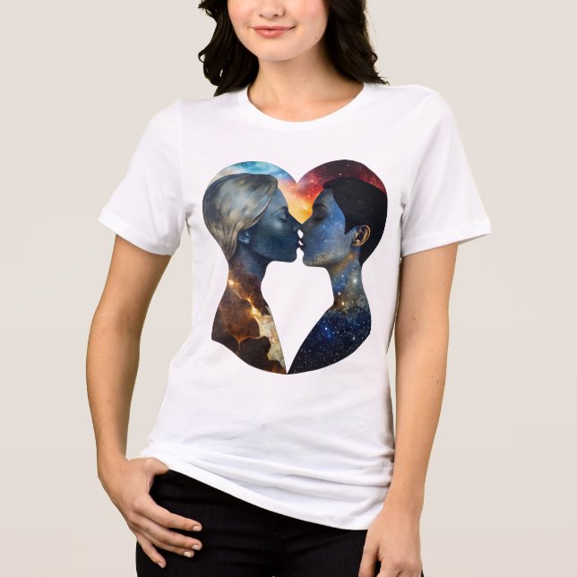 Camiseta Triblenda Besos cósmicos de la unidad de los universos (Anverso)