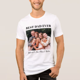 Camiseta Triblenda Best Dad Ever Fully Customizable Family Hug Photo