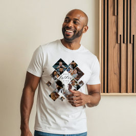 Camiseta Triblenda Best Father Ever Modern Photo Collage Personalized