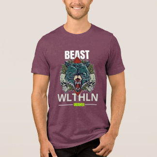 Camiseta Triblenda Bestia Alfa _ Lobo Indomable Ropa Urbana Sin Miedo