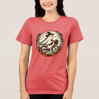 Camiseta Triblenda Bicicleta Cute Halloween Fantasma