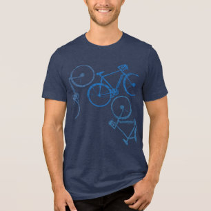 Camiseta Triblenda Bicicletas azules inspiradas en la bicicleta
