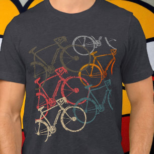 Camiseta Triblenda Bicicletas gráficas / Bicicletas Heather negro