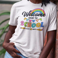 Bienvenida el arcoiris a la escuela con año