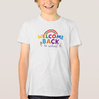 Camiseta Triblenda Bienvenido de vuelta al diseño del arcoiris escola