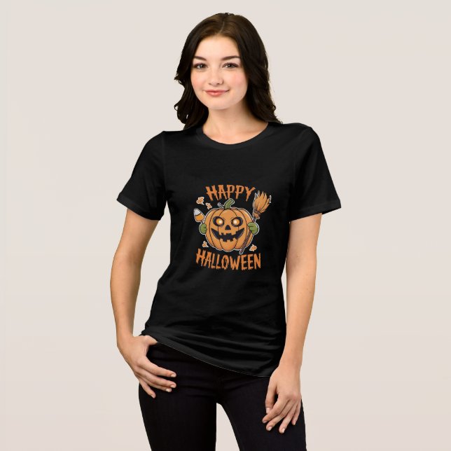 Camiseta Triblenda ¡Bienvenidos a la Noche de Halloween! (Anverso Completo)