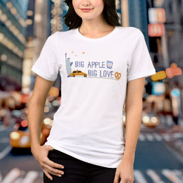Camiseta Triblenda Big Apple Big Love New York City Icons Pretzel