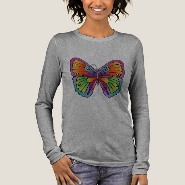 Camiseta Triblenda Big Beautiful Butterflys - Personalizar Me (Anverso)