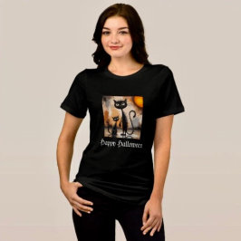 Camiseta Triblenda Big Cat Little Cat Halloween 