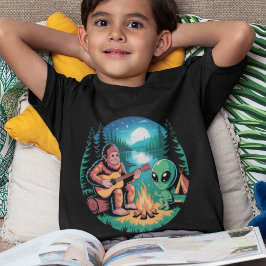 Camiseta Triblenda Bigfoot Alien OVNI Críptido Luna Paranormal 