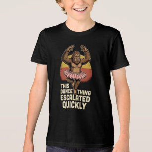 Camiseta Triblenda Bigfoot Bailando Esto de Bailar se Intensificó Ráp