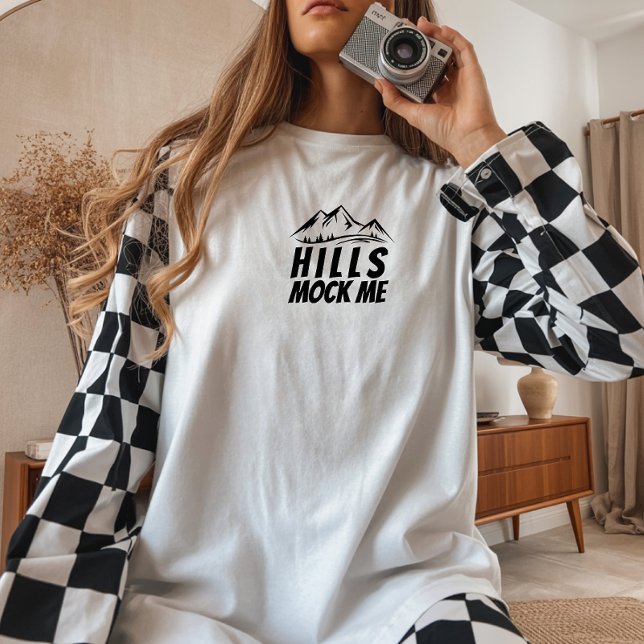 Camiseta Triblenda Bike Girl Irony black mountain (This women's biking shirt combines eye-catching typography with a sleek, minimalist aesthetic.)