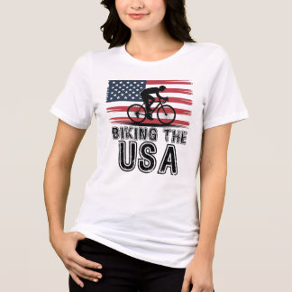 Camiseta Triblenda Biking the USA, July 4th Cyclist