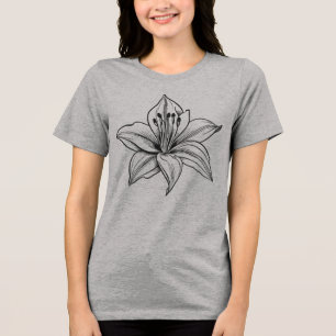 Camiseta Triblenda Birth Flower Botanical Design