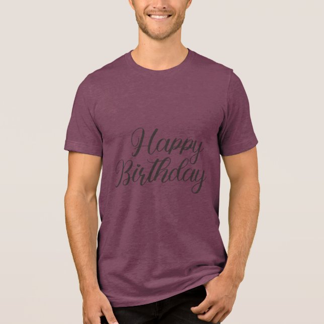 Camiseta Triblenda Birthday Typography Sayings (Anverso)