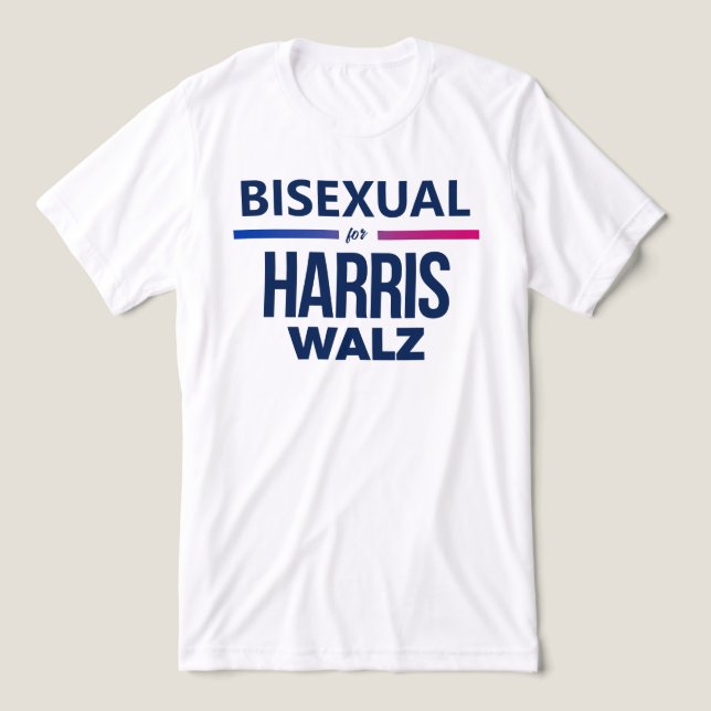 Camiseta Triblenda Bisexual para Harris Walz (Diseño delantero )