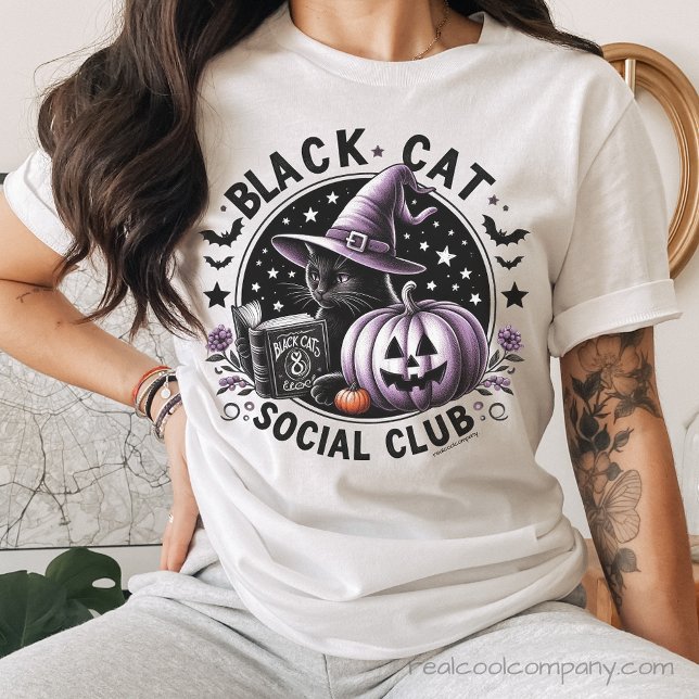 Camiseta Triblenda Black Cat Social Club Halloween T Shirt (Subido por el creador)