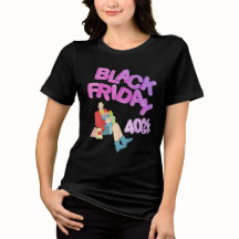 Black Friday Sale | Bold Women's Black T-Shirt 