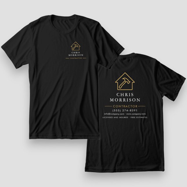 Camiseta Triblenda Black Gold Contractor Home Repair (Subido por el creador)