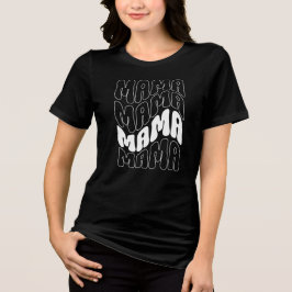 Camiseta Triblenda Black Retro Groovy dulce mamá Día de la Madre