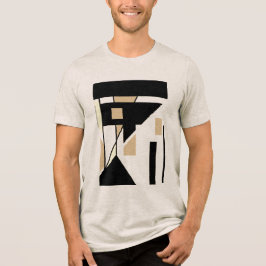 Camiseta Triblenda Black Tan Beige MCM Look Geometric Shapes Resumen