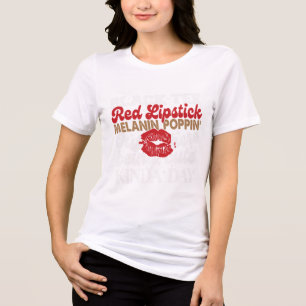 Camiseta Triblenda Black Tee Red Lipstick Melanin Junetdecin Black Hi